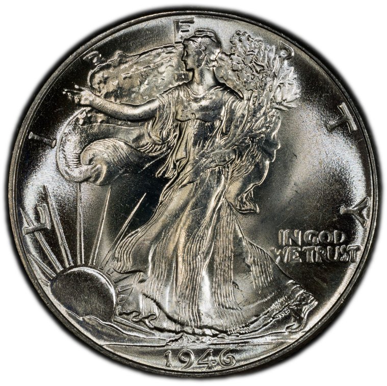 US Walking Liberty half, 1946, PCGS MS67