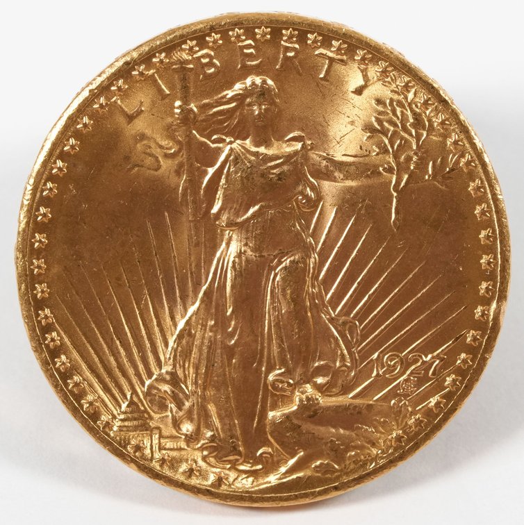 US St Gaudens $20 Gold, 1927, MS63