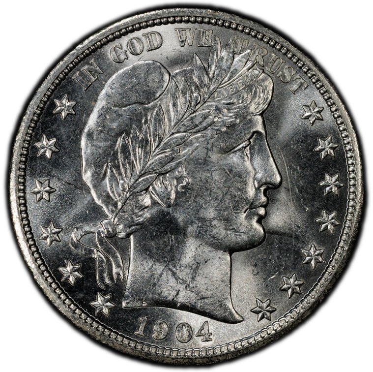 US Barber half, 1904, PCGS MS63