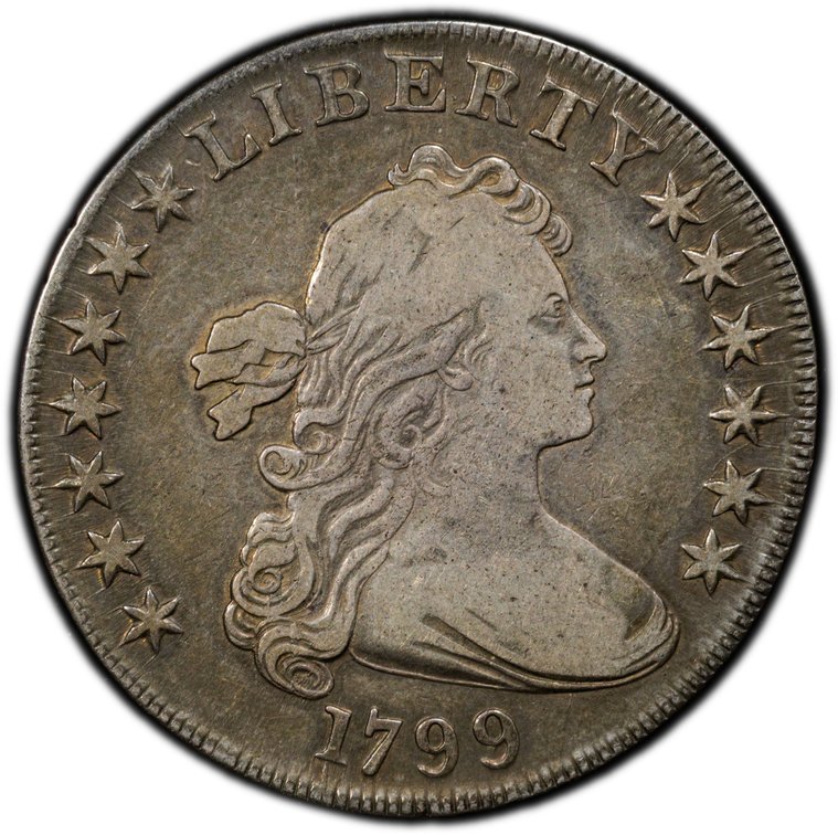 US Draped Bust dollar, 1799, PCGS F15