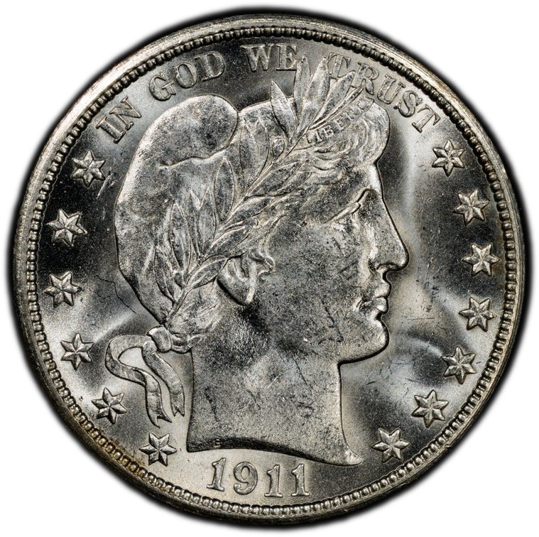 US Barber half, 1911, PCGS MS64