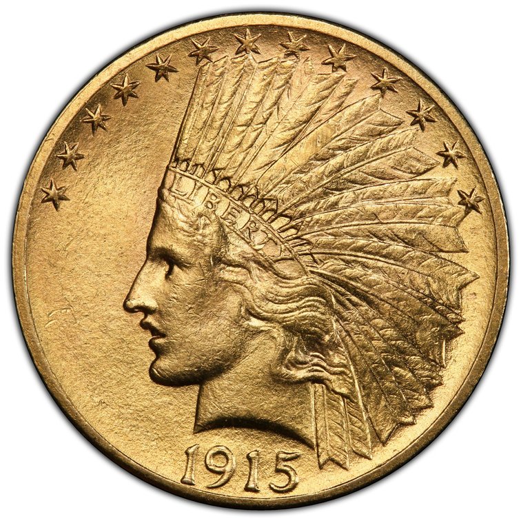 US Indian $10 Gold, 1915, PCGS MS61