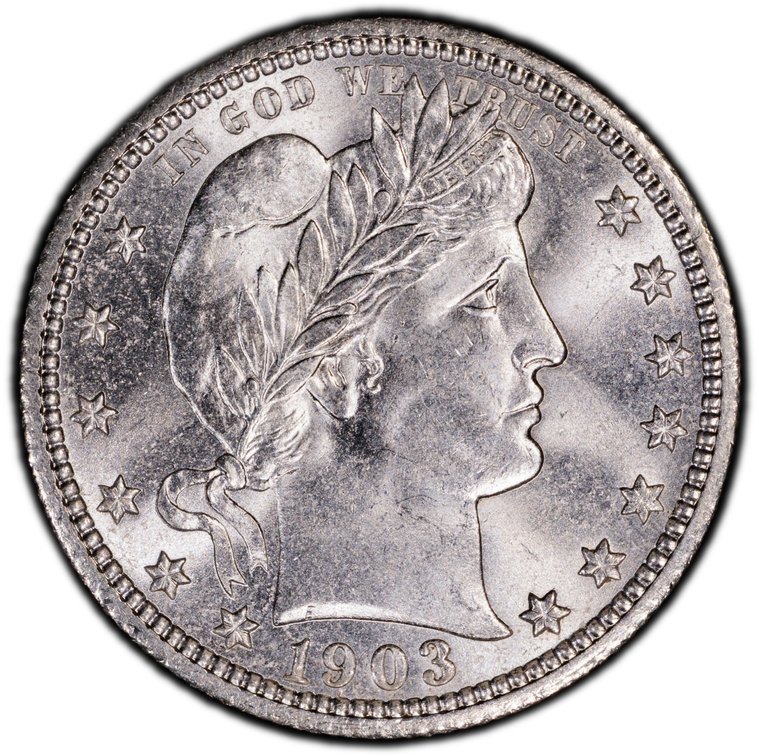 US Barber quarter, 1903, PCGS MS64