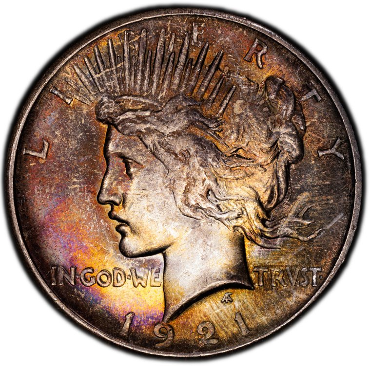US Peace dollar, 1921 High Relief, PCGS MS64