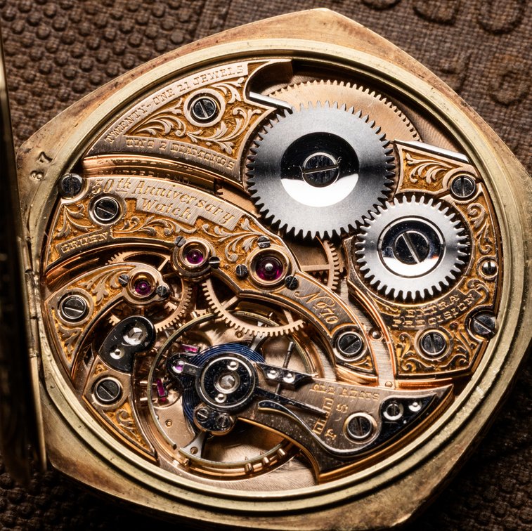 Gruen, Fiftieth Anniversary Watch, w/presentation from Frederick Gruen