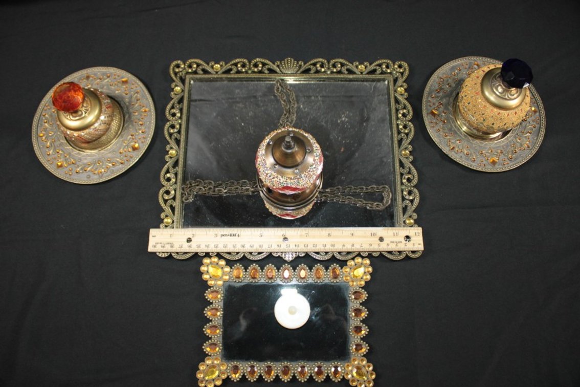 Jeweled Vanity Trays And Ring Boxes