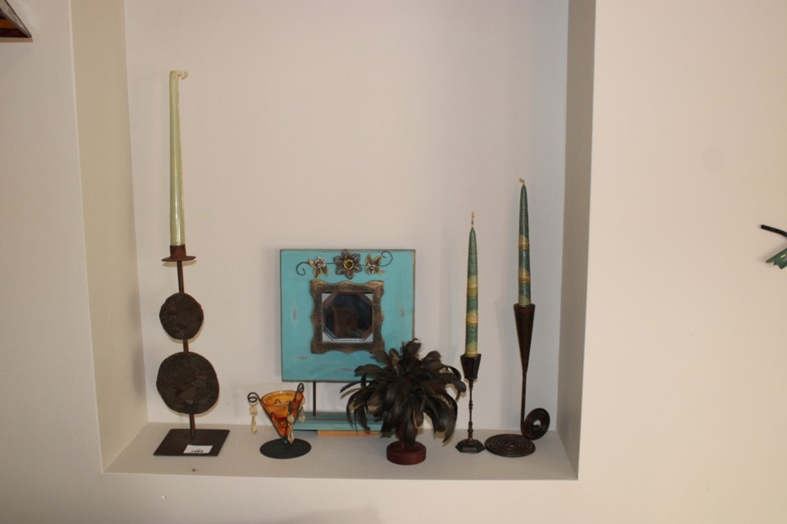 Candle Holders And Decorative Mirror