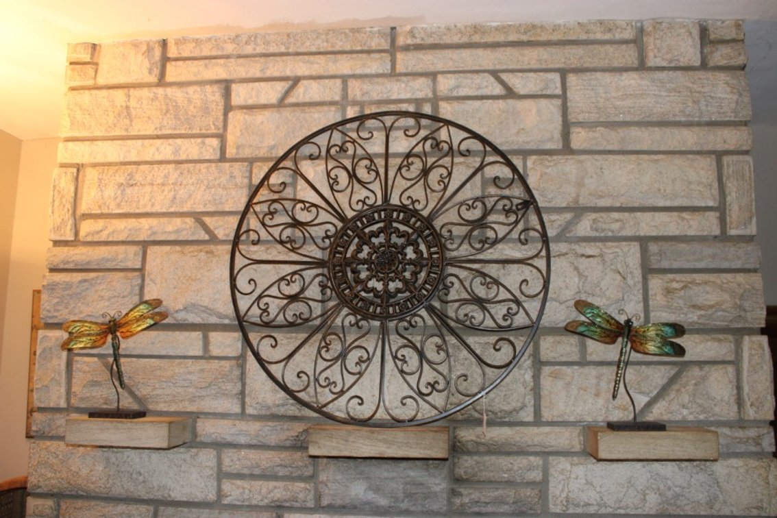 30-Inch Metal Wall Plaque And Two Metal Dragonflies