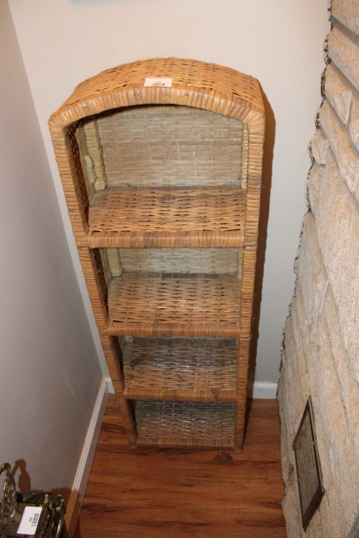 Wicker Shelf, Measures 15 x 9 x 45