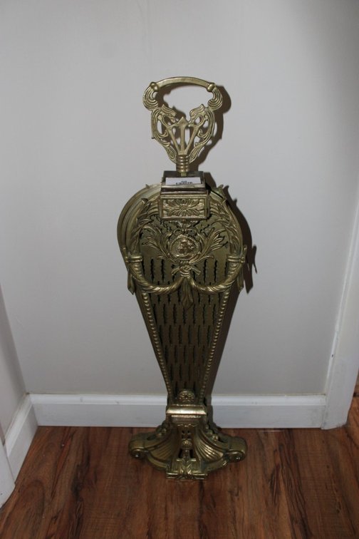 Brass Peacock Tail Fire Screen