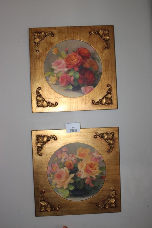 Victorian Style Prints, Each Measure 11 x 11