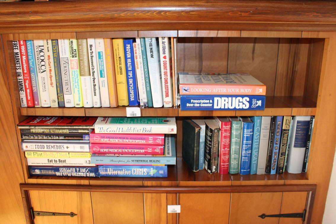 Books, Mostly On Home Remedies And Prescription Drugs. Also, Reader's Digest, And More