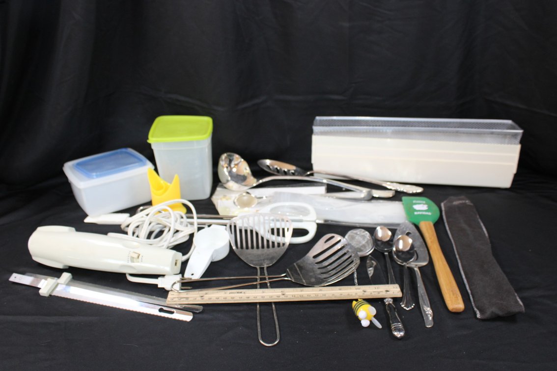 Electric Knife, Organizers, Flatware, And More