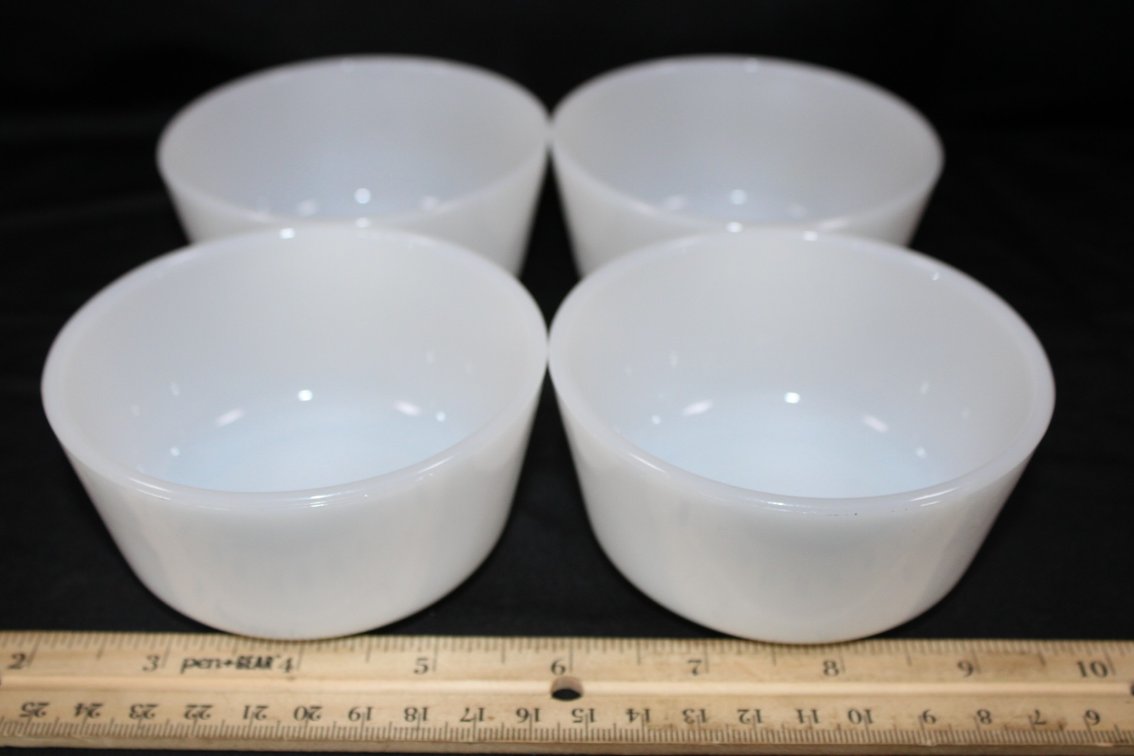 Four Fire King Custard Cups