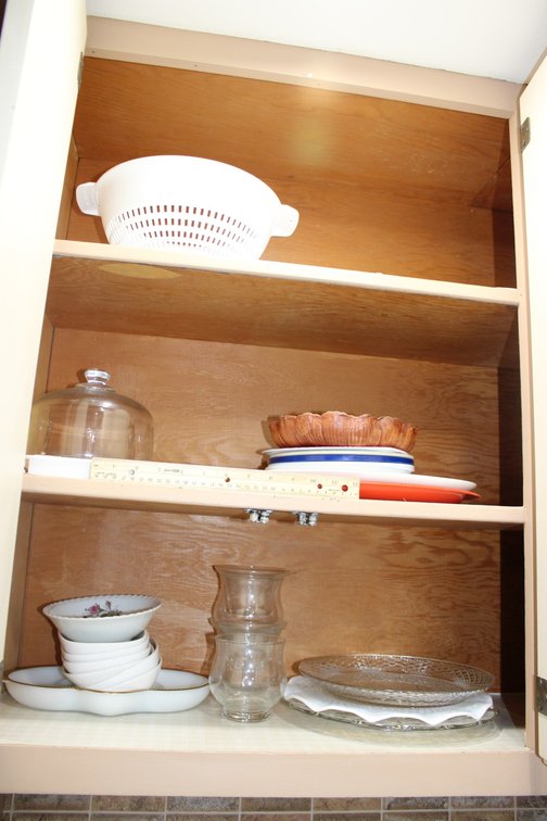 Various Kitchen Items To Include Serving Trays, Cheese Dish, Nut Bowl, Strainer