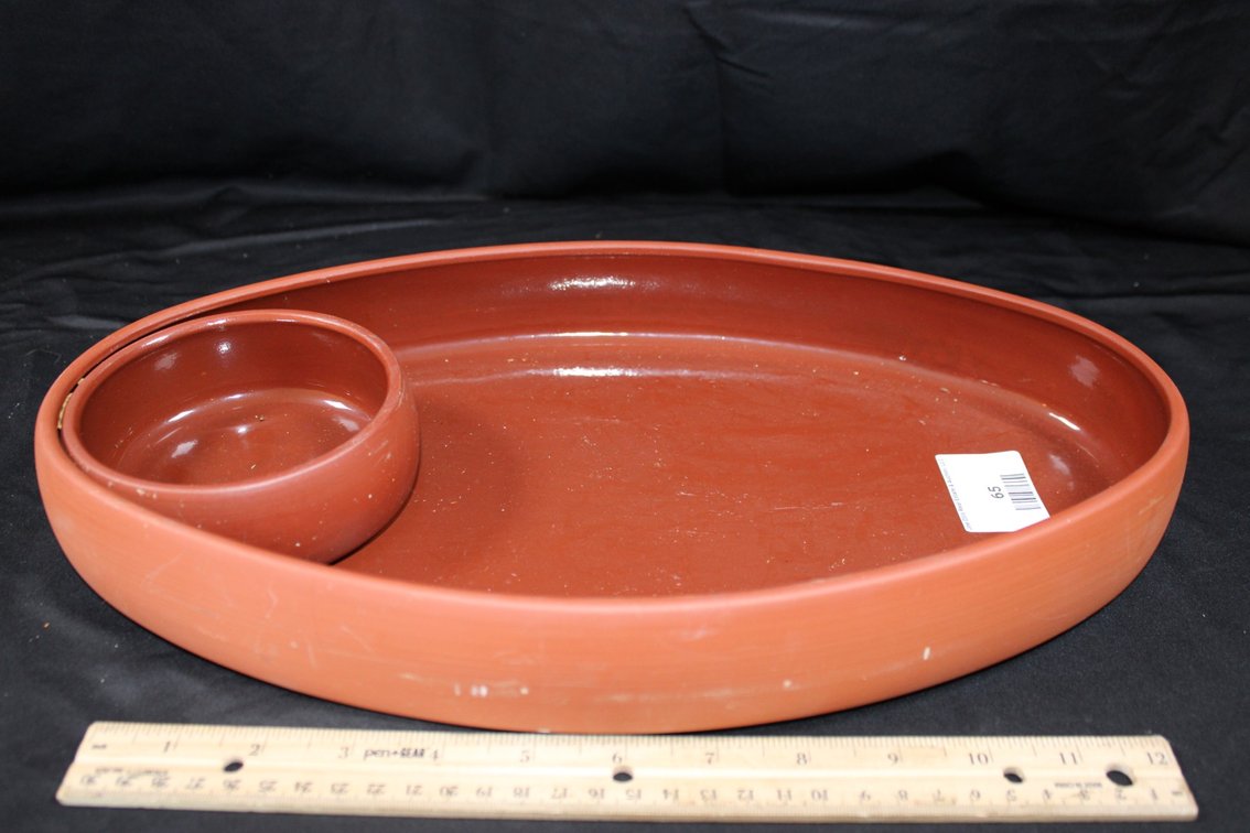 Bortner And Bortner Terracotta Chip And Dip Tray
