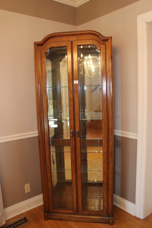 Curio Cabinet With Light, Measures 32 x 16 x 82.5