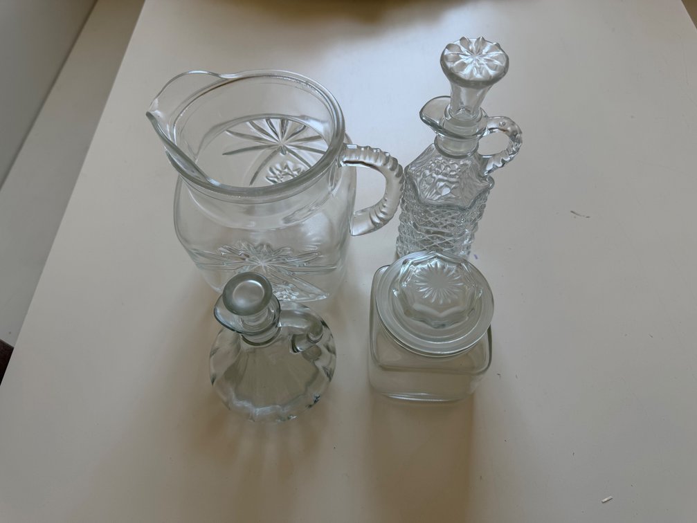 Pitcher, Cruets And Jar