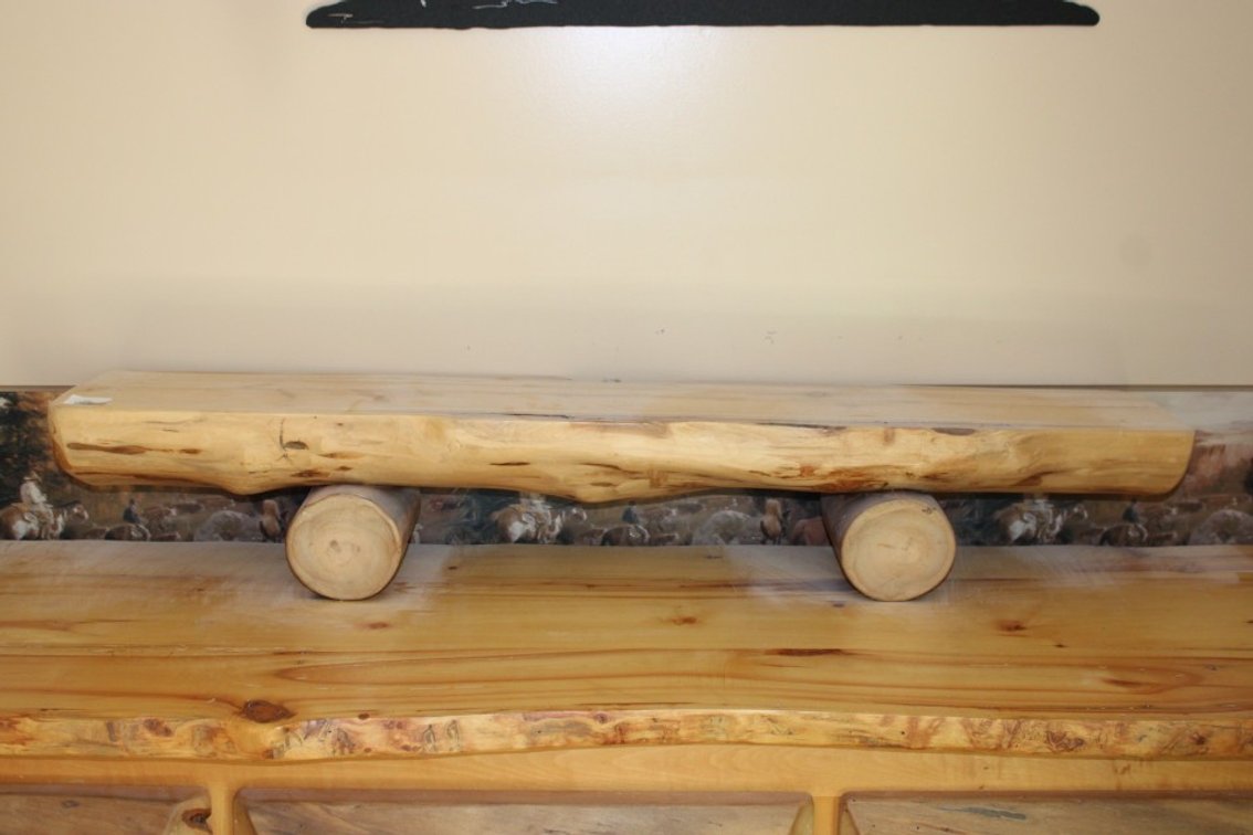 Handmade Aspen Wood Platform Shelf, Made In Colorado, Measures 48 x 10 x 8
