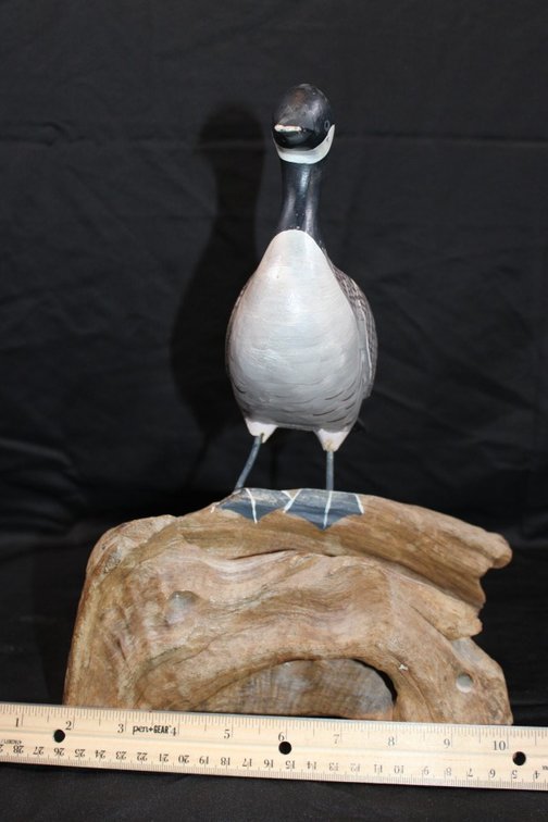 Hand-Carved Goose Decoy, 13 Inches Tall