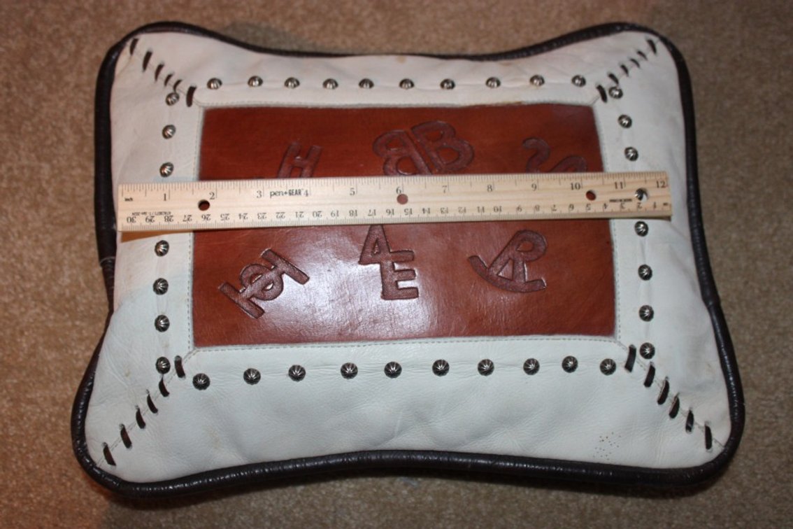 Leather American West Throw Pillow.