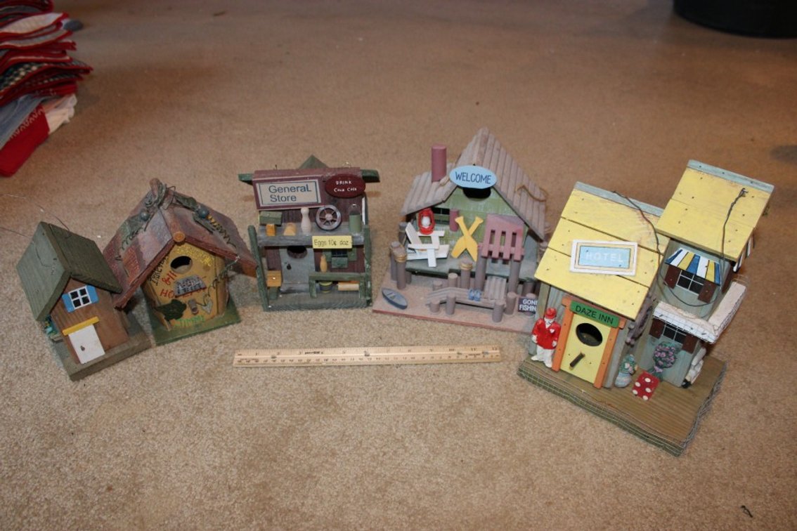 Folk Art Birdhouses.
