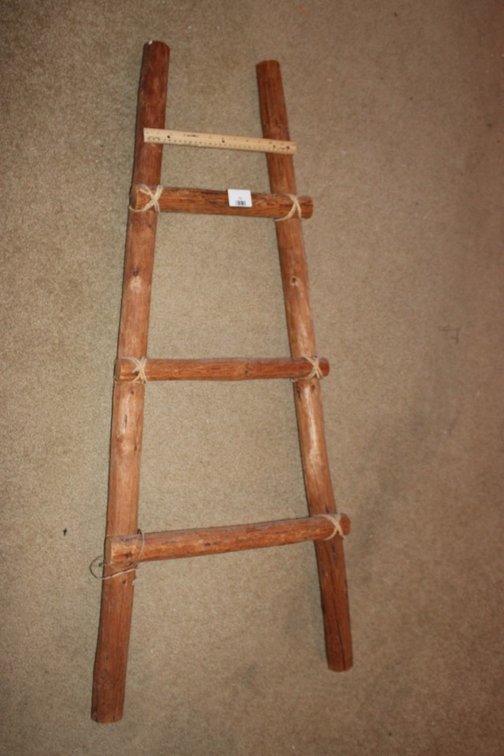 Folk Art Quilt Rack. 49 Inches Tall.