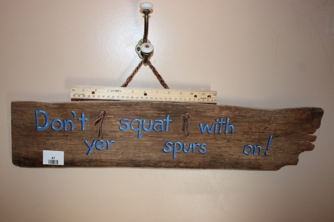 27 Inch Bathroom Sign.