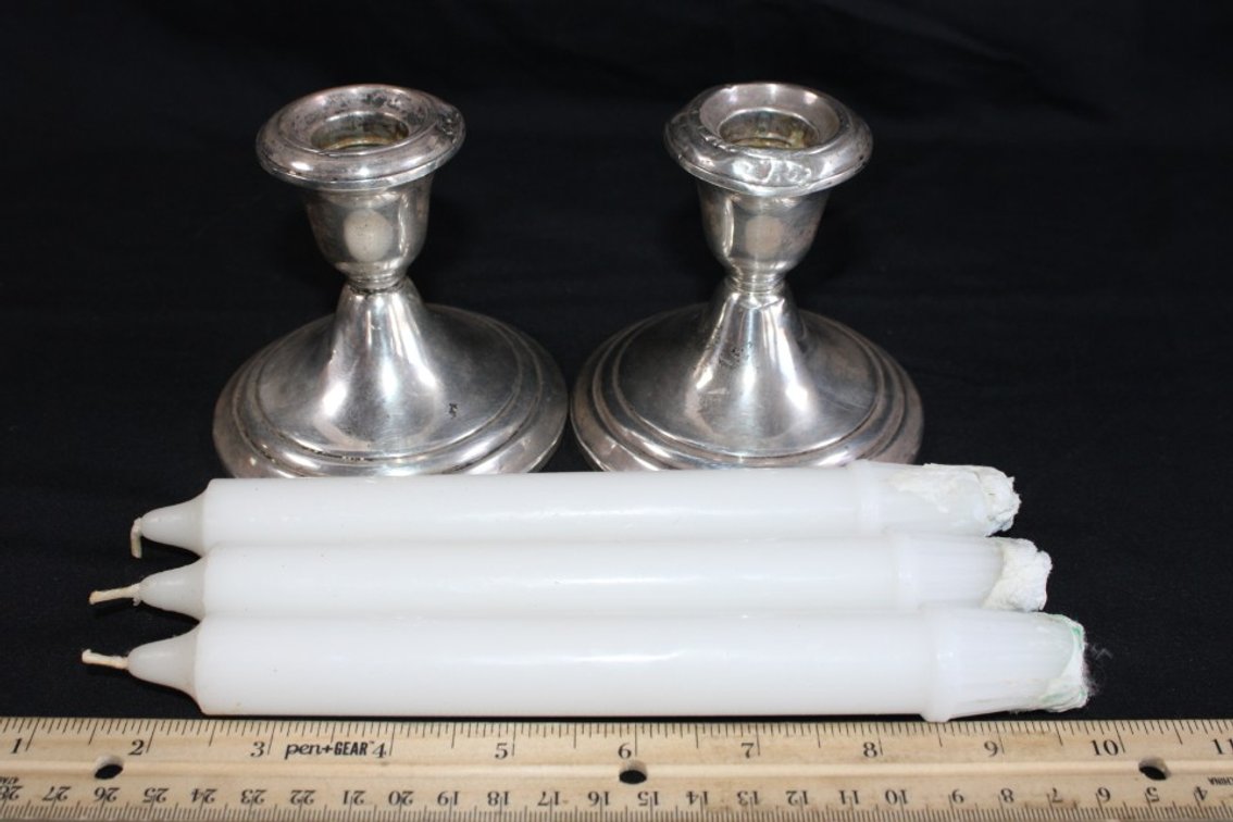 Gorham Sterling Candle Holders, No. 661.