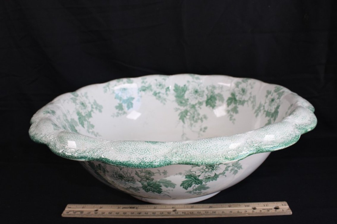 Wash Bowl, 17 X 5.5, Belmont Sims Porcelain No. 8.