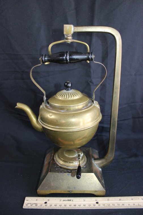 Brass Tea Kettle With Stand And Warmer By Bradley