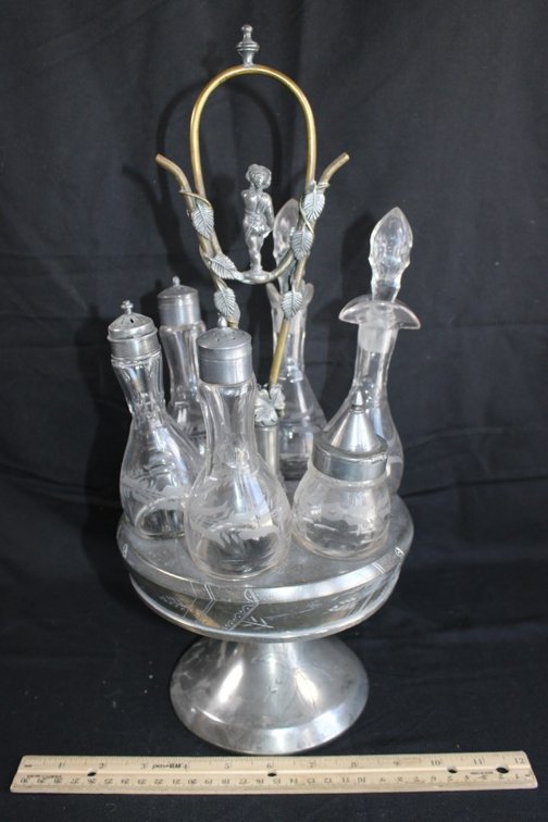 Simpson, Hall, Miller Co. Triple-Plate Caster Set