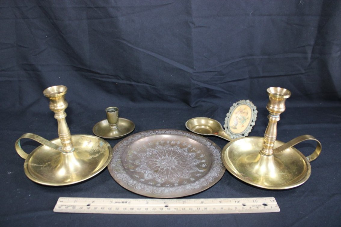Candle Holder And Wall Plate.