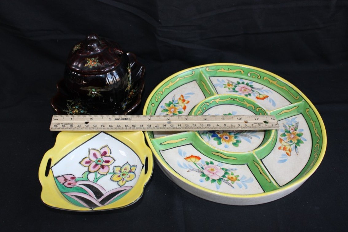 Divided Dish, Covered Dish, Small Tray, And Norita