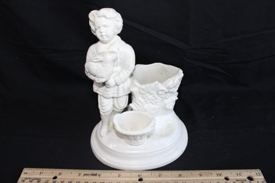 Boy With Rabbit Planter No. 2324 And Boy On Turtle