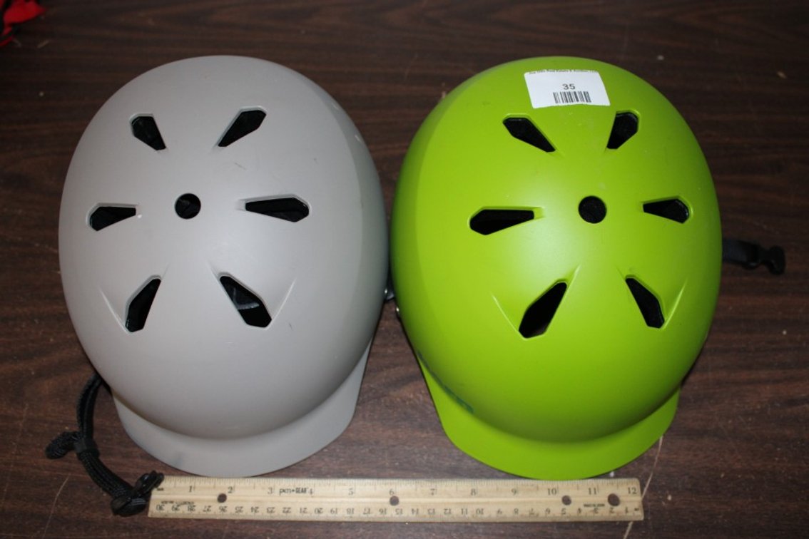 Two Bern Bicycle Helmets.