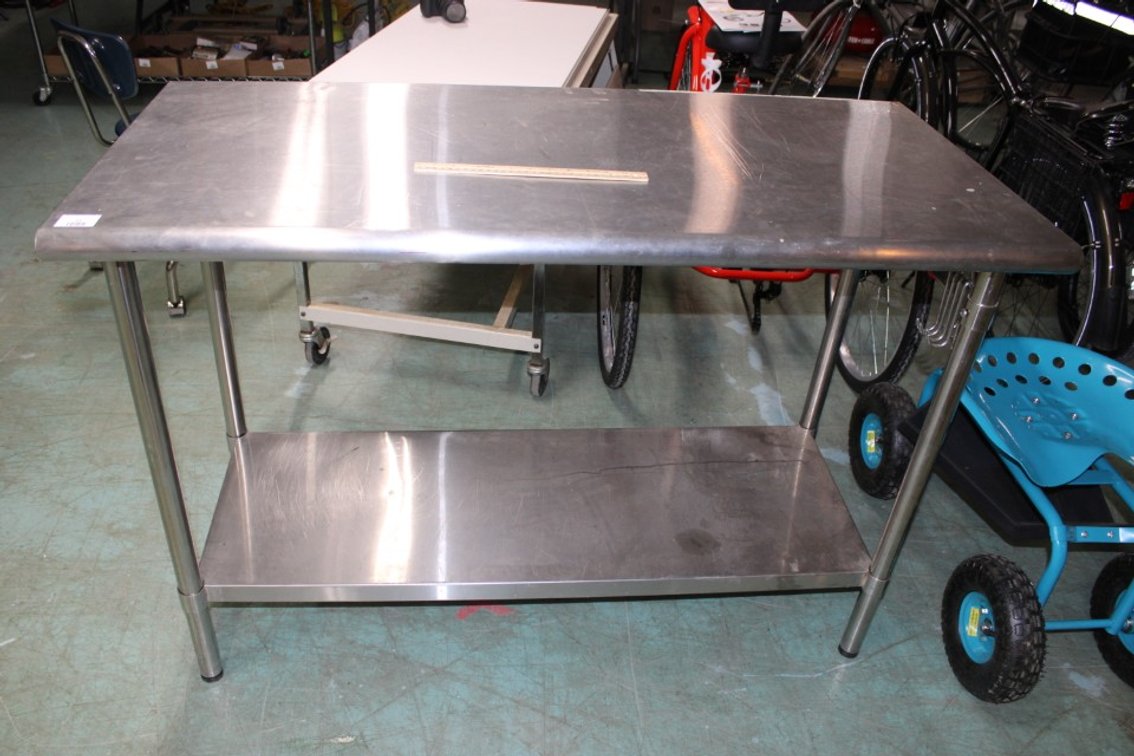 Stainless Steel Table Measures 49.5 By 24 By 35.