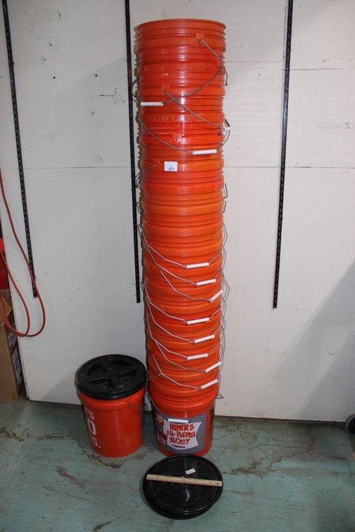 Approximately Twenty 5 Gallon Buckets.
