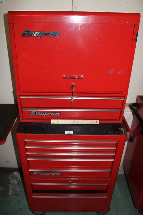 Snap-On Triple Stack Rolling Tool Chest. Measures 29 Wide Including Handle. By 20. By 63. Has Three Locks And Three Keys.