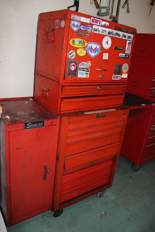 Snap-on Triple Stack Tool Chest With Side Cabinet And Work Table