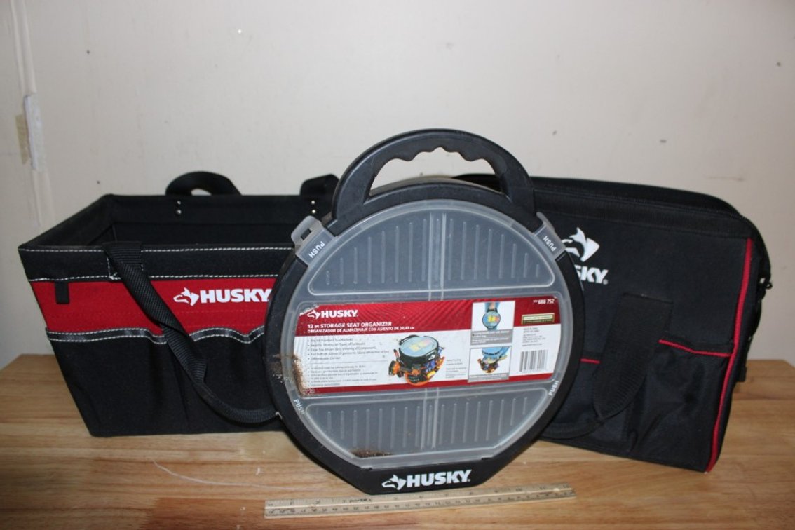 Husky Tool Totes And Bucket Organizer.