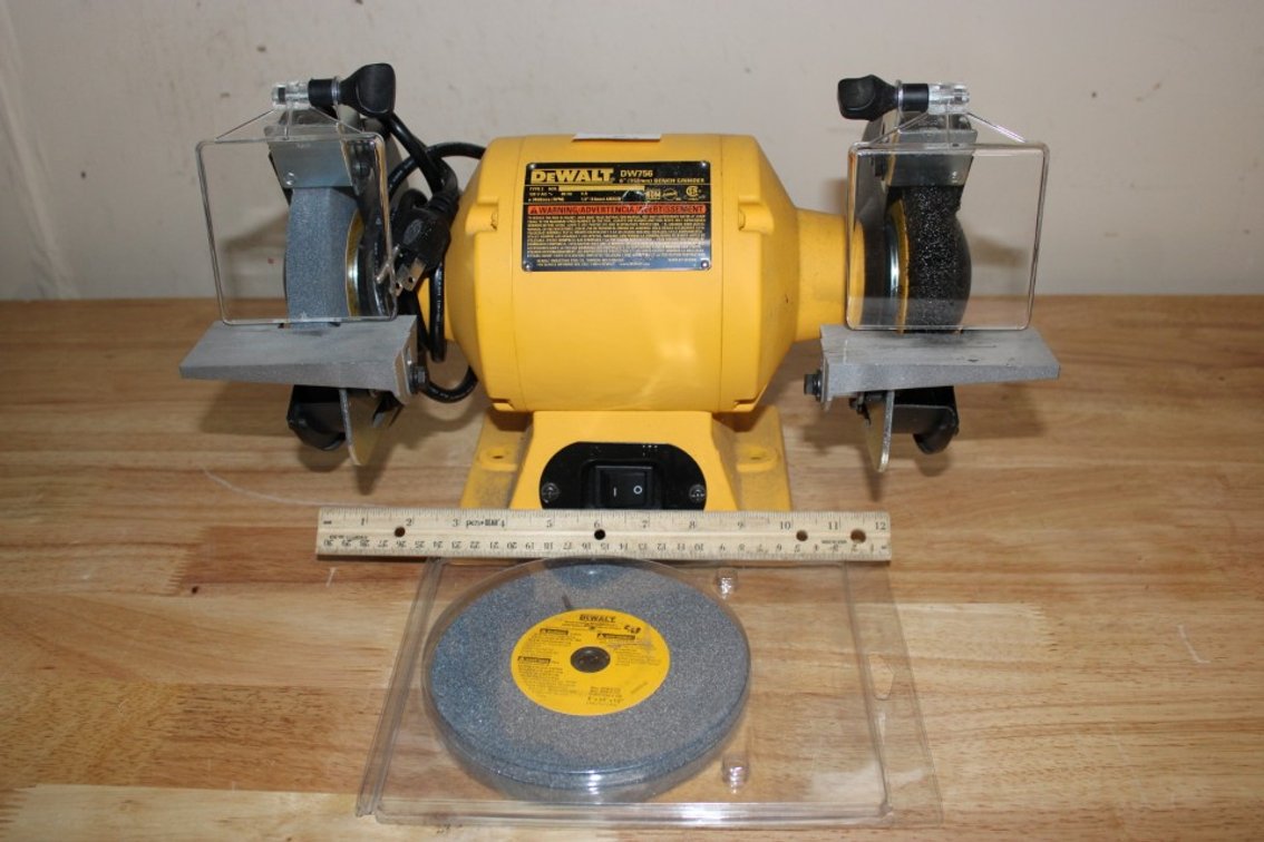 DeWalt Model Dw756, 6 Inch, Bench Grinder.