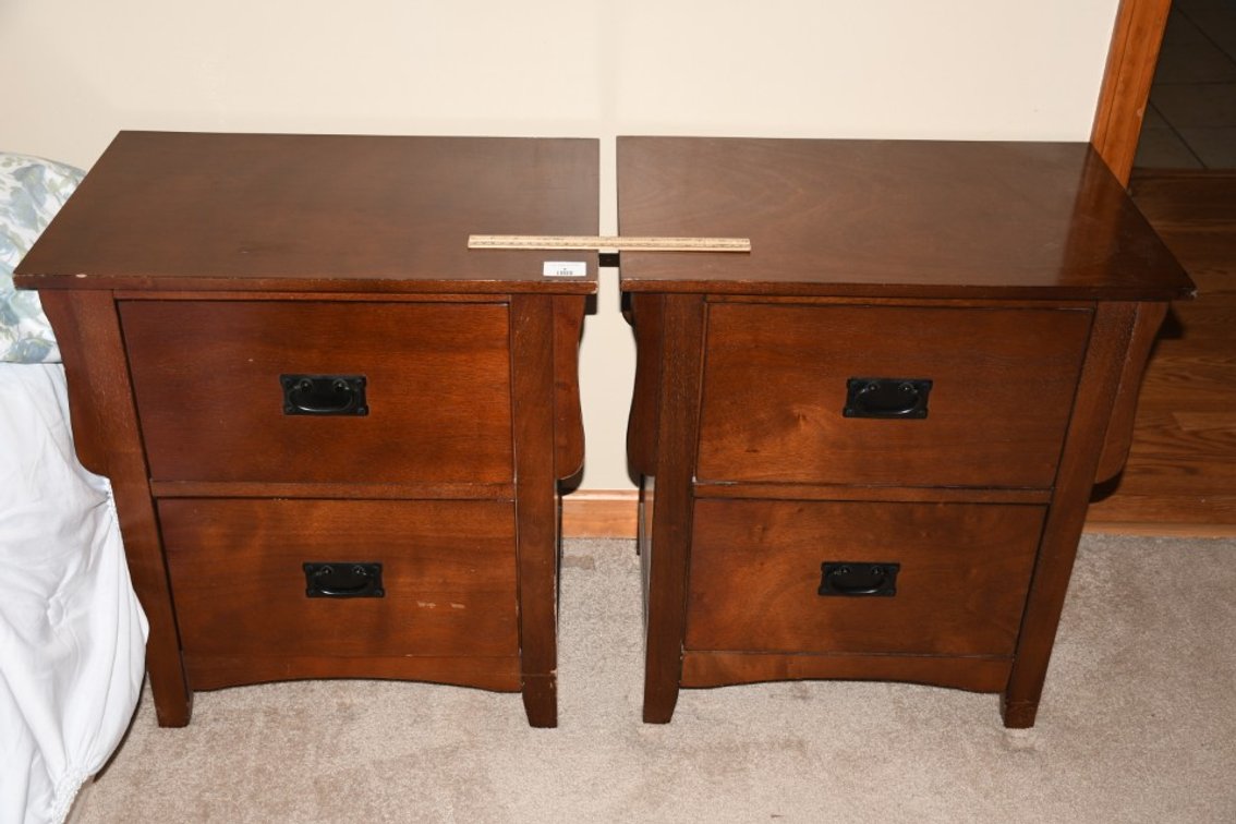 Pair of Nightstands - Measures 24 x 16 x 25.5