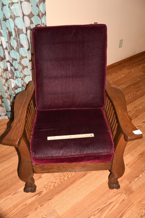 Antique Oak Paw Foot Morris Chair