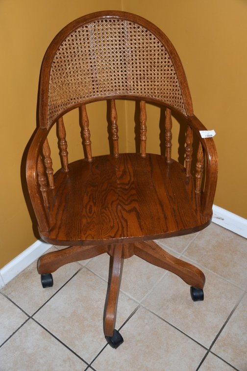 Antique Oak Desk Chair