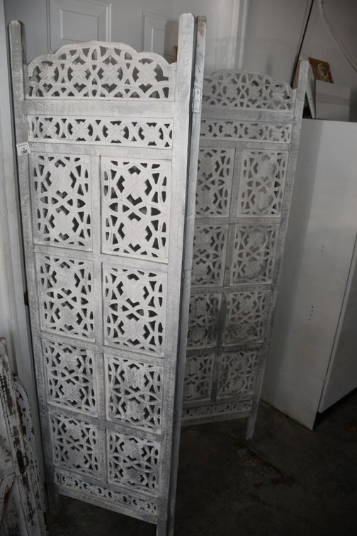 Wood 3 Panel Shabby Chic Changing Screen - Each Panel Measures 20 x 71