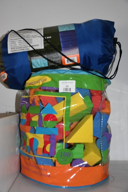 Imaginarium Building Blocks and a Sleeping Bag