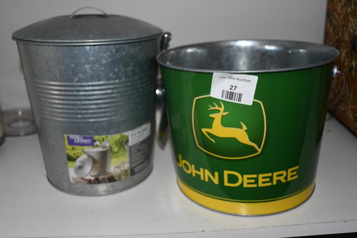 Ice Bucket and John Deere Drink Bucket