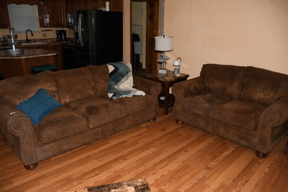 Sofa And Loveseat, Sofa Measures 86" x 45" x 32", Loveseat Measures 64" x 40" x 32" — Sale Ends After Lot 11