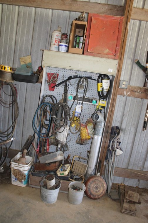 Pegboard Organizer With Contents, See Pics for Details